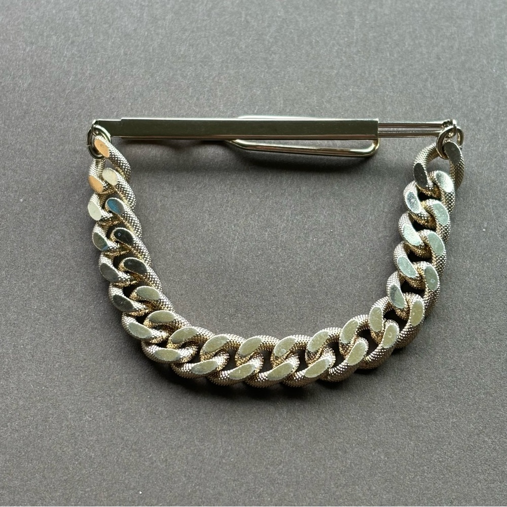 Vintage Swank Gold tone Tie Clip with Chain Link